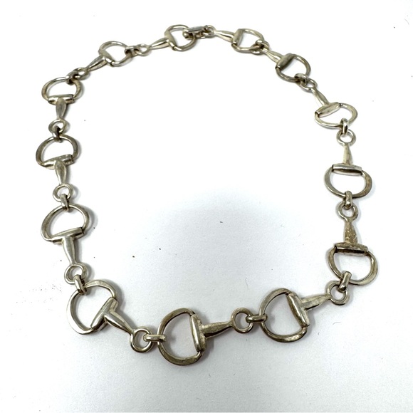 Sterling silver, vintage horsebit necklace - Picture 6 of 10